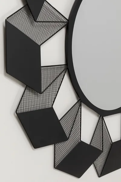 Lustro ścienne CUBES 104 cm - czarny