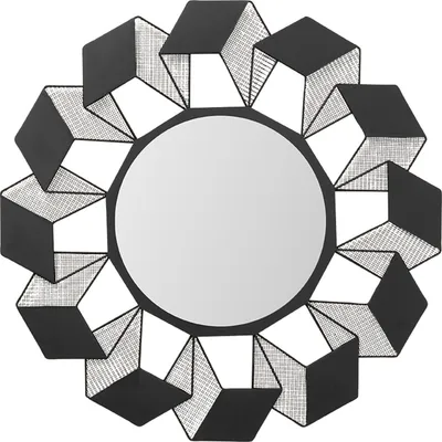 Lustro ścienne CUBES 70 cm - czarny