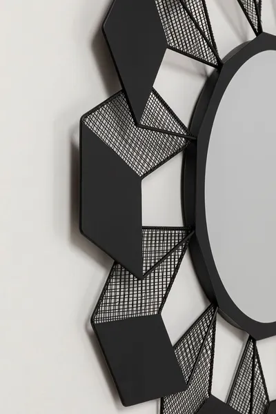 Lustro ścienne CUBES 70 cm - czarny