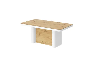 Stół rozkładany PORTOFINO 160/412x100 - dąb artisan/biały połysk