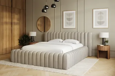 Łóżko tapicerowane z pojemnikiem CARILLA - tkanina Sola 18