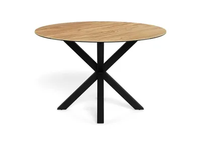 Stół okrągły HEAVEN 119 cm - dziki dąb/czarny