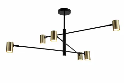 Lampa wisząca PEDRO PEN4104-6GD+BK - czarny/złoty