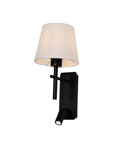 Kinkiet LUNA W4106-2BK+WH - czarny