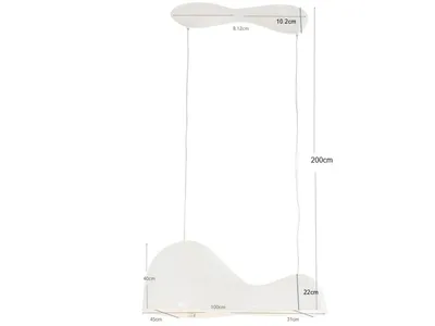 Lampa wisząca CLOUD BEAM DOUBLE 100 cm - biały