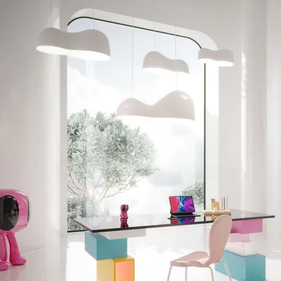 Lampa wisząca CLOUD BEAM DOUBLE 70 cm - biały