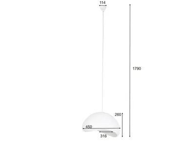 Lampa wisząca CLOUD BEAM - biały