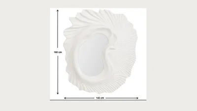 Lustro ścienne ORECCHIO 162x146 - biały
