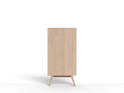 Witryna z szufladami A-LINE 145 cm - dąb bielony
