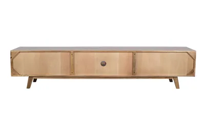 Szafka RTV drewniana z dwiema szufladami STOCKHOLM ST-01-CR 210 cm - mango caramel