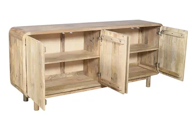 Komoda drewniana 4-drzwiowa BARCELONA BC-01-MN - mango naturalne