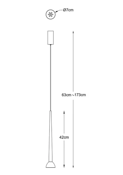 Lampa wisząca BOSTON P0603-01A-P7B1 - czarny mat