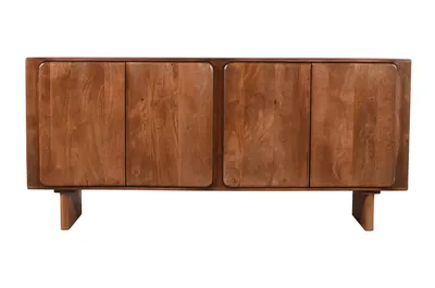 Komoda drewniana 4-drzwiowa HAGA HG-01-MWL - mango orzech włoski