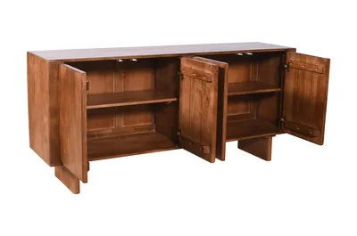 Komoda drewniana 4-drzwiowa HAGA HG-01-MWL - mango orzech włoski