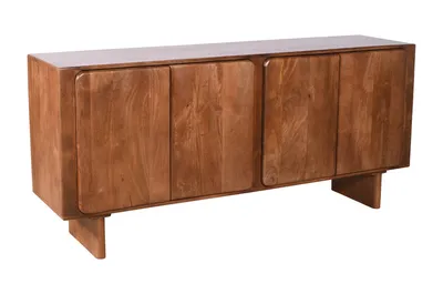 Komoda drewniana 4-drzwiowa HAGA HG-01-MWL - mango orzech włoski