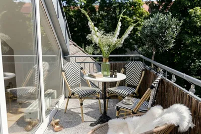 Krzesło ogrodowe MONTMARTRE - czarny/biały