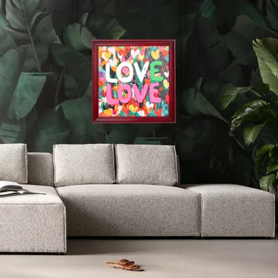 Obraz w ramie LOVE LOVE 80x80