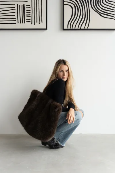 Torba typu shopper MIKA - brązowy