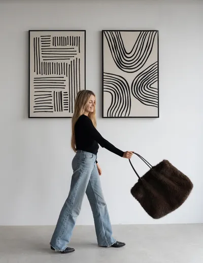 Torba typu shopper MIKA - brązowy