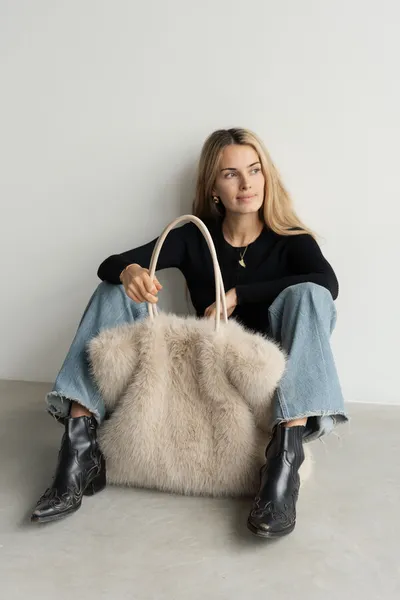 Torba typu shopper MIKA - kremowy