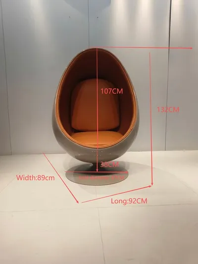 Fotel obrotowy EYE BALL ORANGE - pomarańczowy/szary