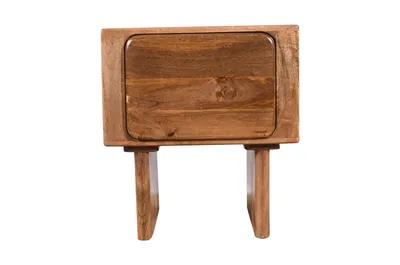 Szafka nocna drewniana z szufladą HAGA HG-05-CR - mango caramel