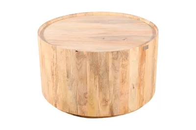Stolik kawowy drewniany EDYNBURG 80 cm ED-04-MN - mango naturalne
