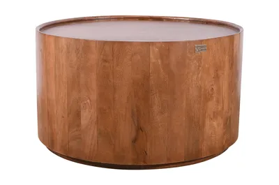 Stolik kawowy drewniany EDYNBURG 80 cm ED-04-MWL - mango orzech włoski