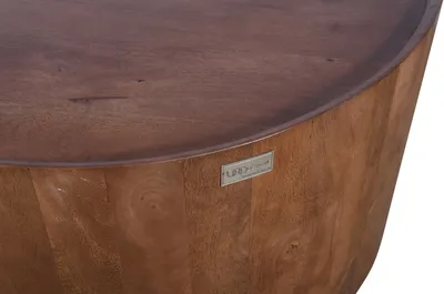 Stolik kawowy drewniany EDYNBURG 80 cm ED-04-MWL - mango orzech włoski