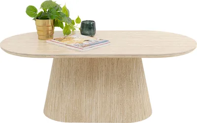 Stolik kawowy owalny ALMA 120x60 - beżowy