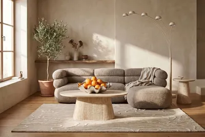 Stolik kawowy owalny ALMA 120x60 - beżowy