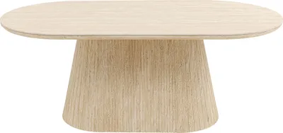 Stolik kawowy owalny ALMA 120x60 - beżowy