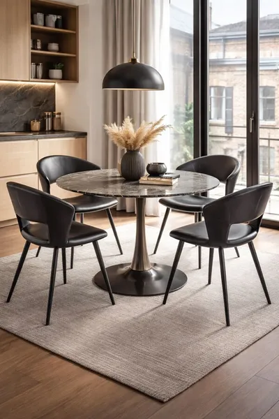 Stół okrągły HIGH SOCIETY Grey 110 cm