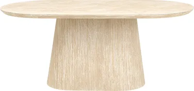 Stół owalny ALMA TRAVERTIN 180x90 - beżowy