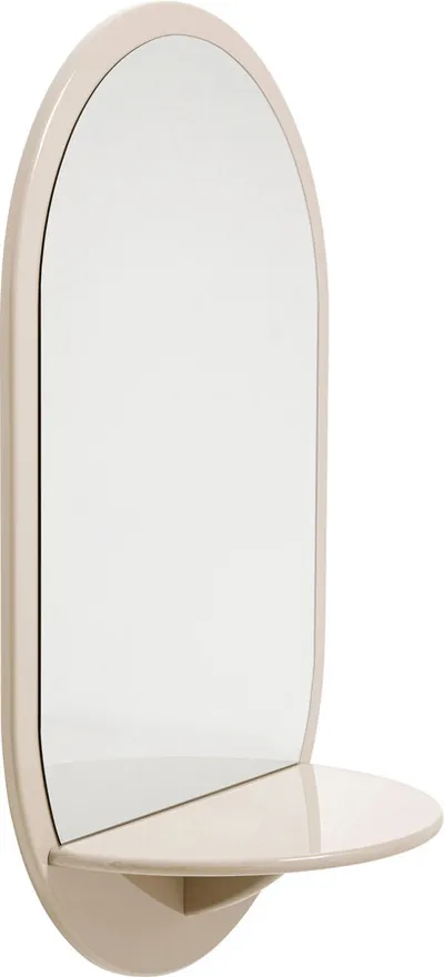 Lustro z półką GROOVE 70x110 - taupe połysk
