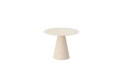 Stół okrągły PINETO GLAM 100 cm - wysoki połysk/biały/chrom