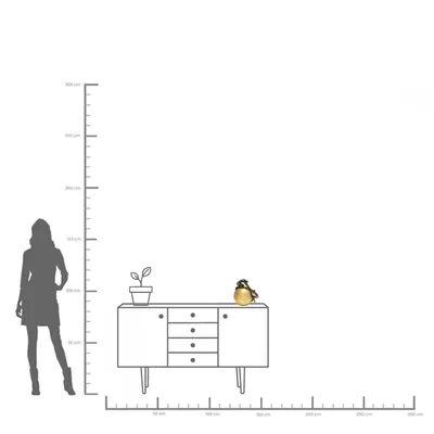 Figurka dekoracyjna HELPING MEN 26 cm - brązowy/złoty
