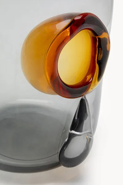 Wazon DRIP 23 cm - szary/brązowy