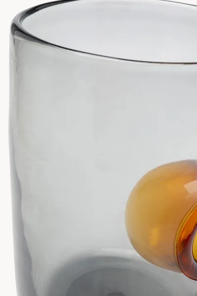 Wazon DRIP 23 cm - szary/brązowy
