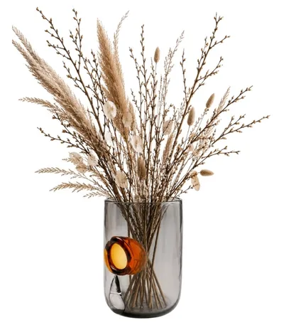 Wazon DRIP 23 cm - szary/brązowy