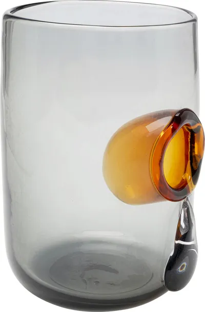 Wazon DRIP 23 cm - szary/brązowy