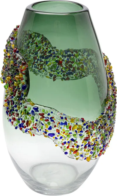 Wazon GLITTER CIRCLE 33 cm - zielony
