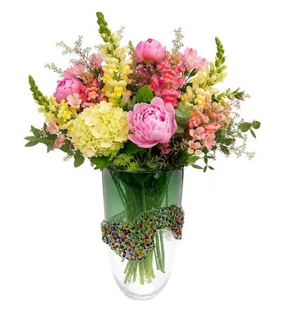 Wazon GLITTER CIRCLE 36 cm - zielony