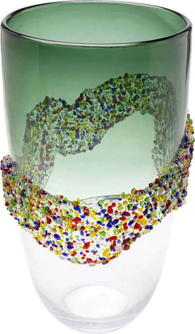 Wazon GLITTER CIRCLE 36 cm - zielony