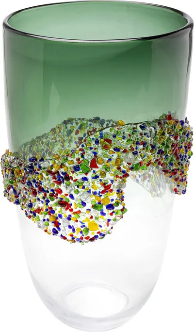 Wazon GLITTER CIRCLE 36 cm - zielony
