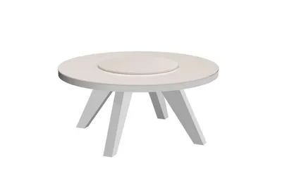 Stół okrągły ROTANTE 2 GLAM 160 cm - matowy/kaszmir/chrom