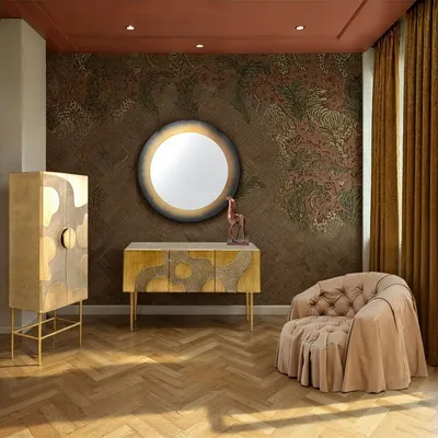 Fotel skórzany DRAPES - brązowy