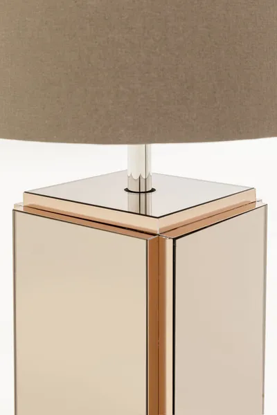 Lampa podłogowa CUBE 130 cm - brązowy/lustrzany