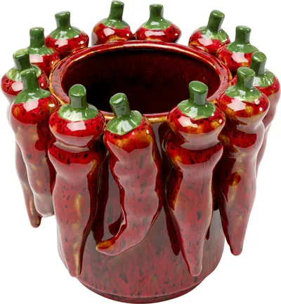 Wazon CHILI 18 cm - czerwony