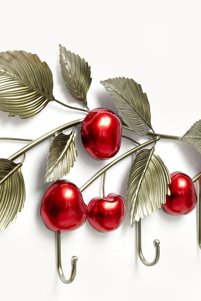 Wieszak ścienny CHERRIES - zielony/czerwony